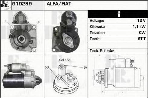 EDR 910289 - Стартер autosila-amz.com