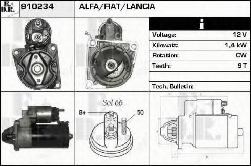 EDR 910234 - Стартер autosila-amz.com