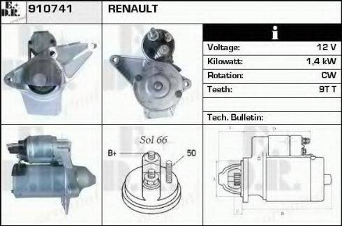 EDR 910741 - Стартер autosila-amz.com