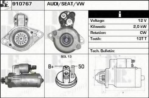 EDR 910767 - Стартер autosila-amz.com