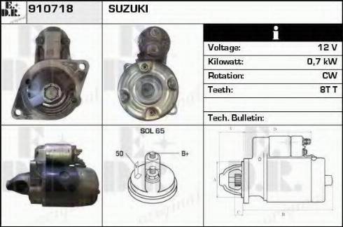 EDR 910718 - Стартер autosila-amz.com