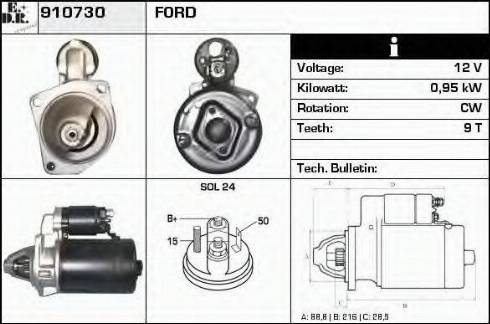 EDR 910730 - Стартер autosila-amz.com