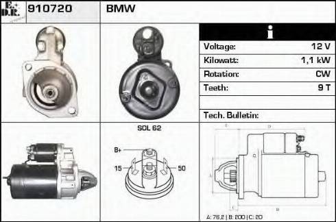 EDR 910720 - Стартер autosila-amz.com