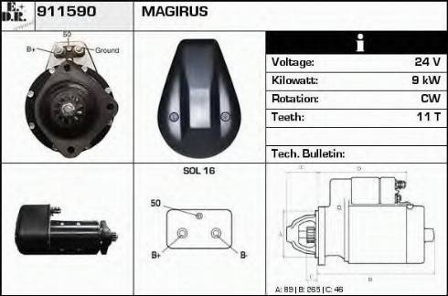 EDR 911590 - Стартер autosila-amz.com