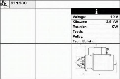 EDR 911530 - Стартер autosila-amz.com