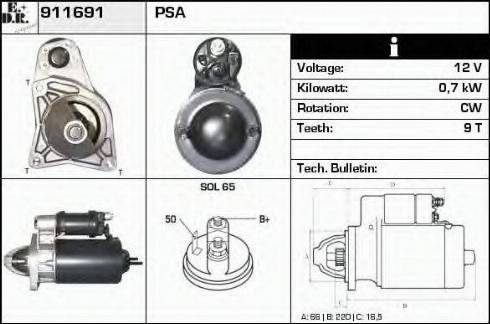 EDR 911691 - Стартер autosila-amz.com