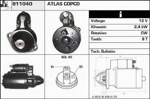 EDR 911040 - Стартер autosila-amz.com