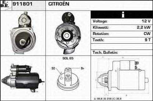 EDR 911801 - Стартер autosila-amz.com