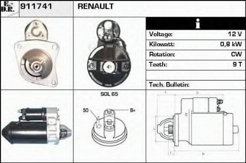 EDR 911741 - Стартер autosila-amz.com