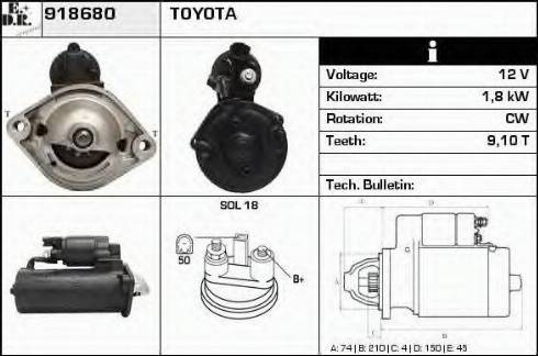 EDR 918680 - Стартер autosila-amz.com