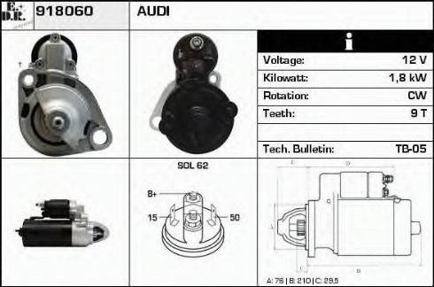 EDR 918060 - Стартер autosila-amz.com