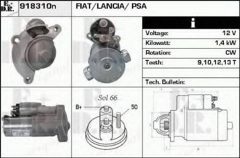 EDR 918310N - Стартер autosila-amz.com