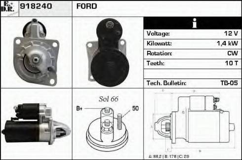 EDR 918240 - Стартер autosila-amz.com