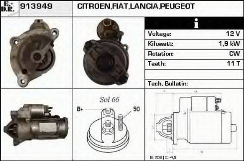 EDR 913949 - Стартер autosila-amz.com