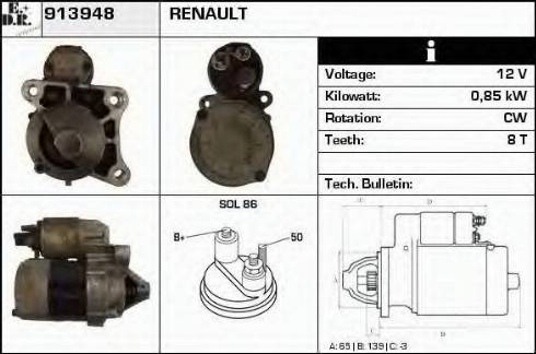 EDR 913948 - Стартер autosila-amz.com