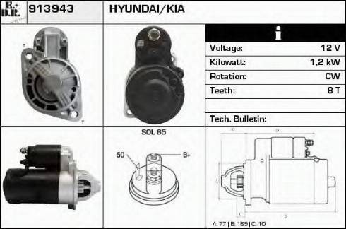 EDR 913943 - Стартер autosila-amz.com