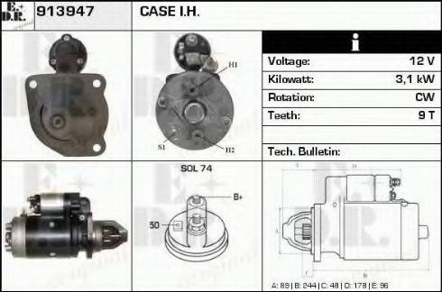 EDR 913947 - Стартер autosila-amz.com