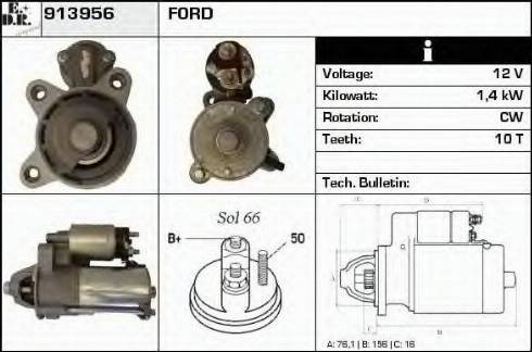 EDR 913956 - Стартер autosila-amz.com