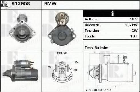 EDR 913958 - Стартер autosila-amz.com