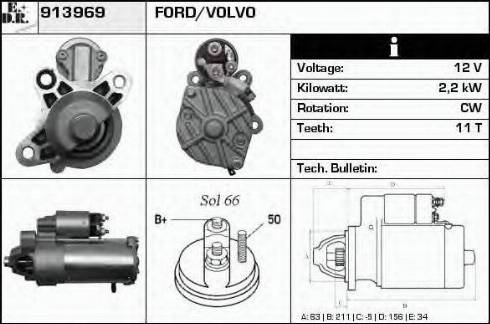 EDR 913969 - Стартер autosila-amz.com