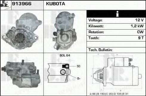 EDR 913966 - Стартер autosila-amz.com