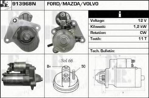 EDR 913968N - Стартер autosila-amz.com