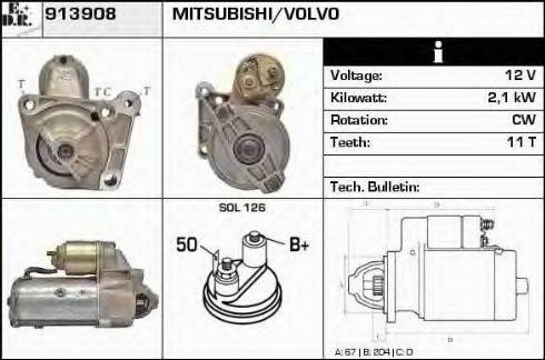 EDR 913908 - Стартер autosila-amz.com