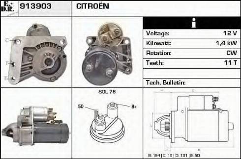 EDR 913903 - Стартер autosila-amz.com