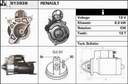 EDR 913939 - Стартер autosila-amz.com