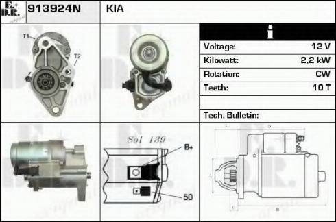 EDR 913924N - Стартер autosila-amz.com