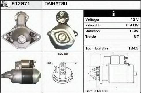 EDR 913971 - Стартер autosila-amz.com