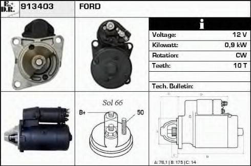 EDR 913403 - Стартер autosila-amz.com