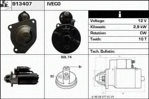 EDR 913407 - Стартер autosila-amz.com