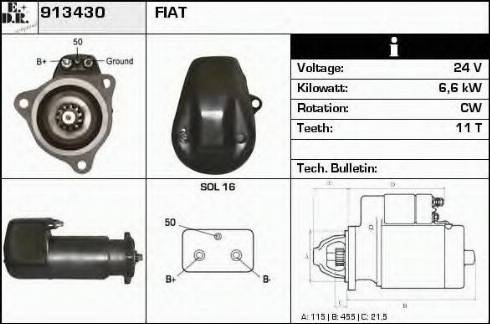 EDR 913430 - Стартер autosila-amz.com