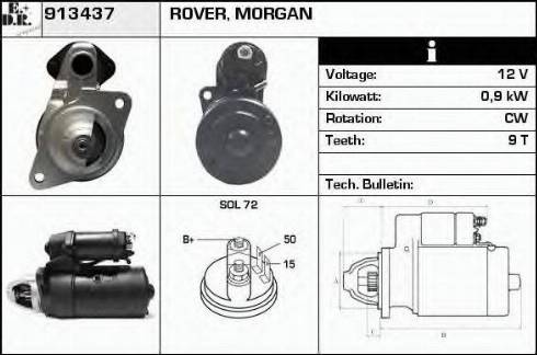 EDR 913437 - Стартер autosila-amz.com