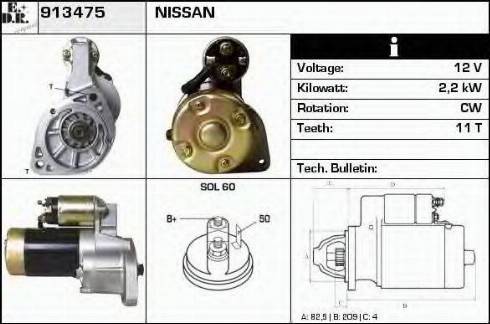 EDR 913475 - Стартер autosila-amz.com