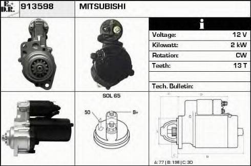 EDR 913598 - Стартер autosila-amz.com