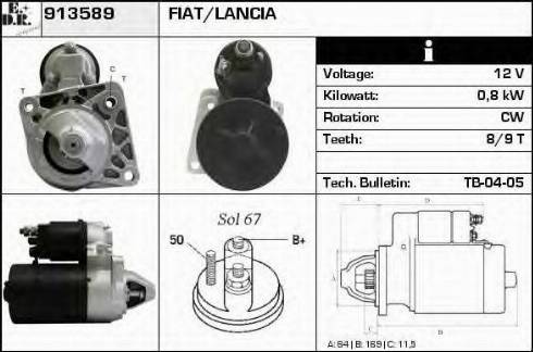 EDR 913589 - Стартер autosila-amz.com