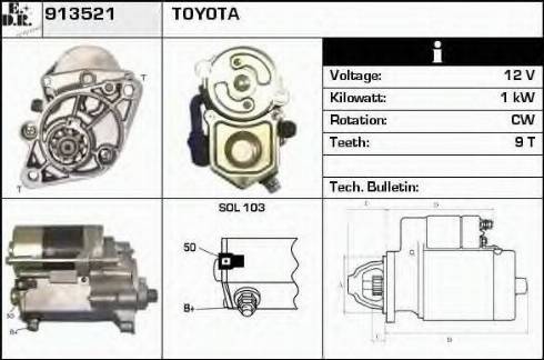 EDR 913521 - Стартер autosila-amz.com