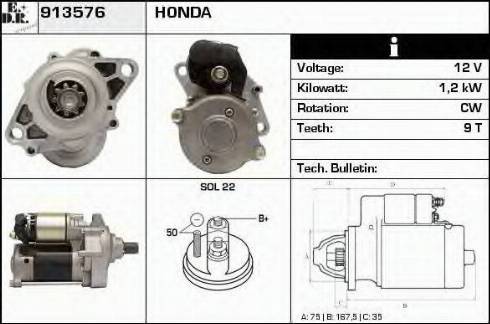 EDR 913576 - Стартер autosila-amz.com