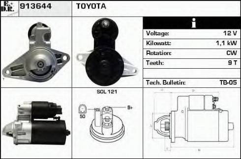 EDR 913644 - Стартер autosila-amz.com