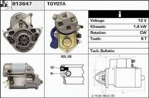 EDR 913647 - Стартер autosila-amz.com