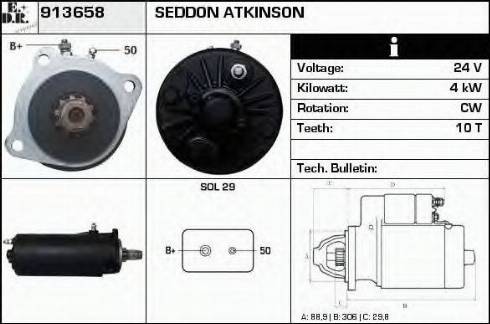 EDR 913658 - Стартер autosila-amz.com