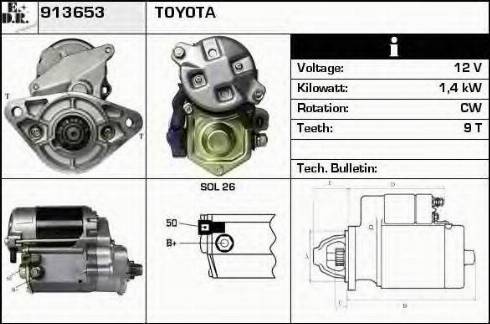 EDR 913653 - Стартер autosila-amz.com