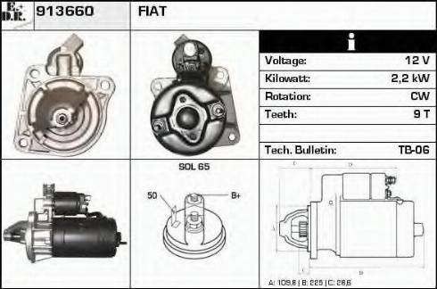 EDR 913660 - Стартер autosila-amz.com