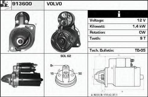 EDR 913600 - Стартер autosila-amz.com