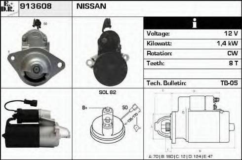 EDR 913608 - Стартер autosila-amz.com