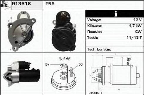 EDR 913618 - Стартер autosila-amz.com