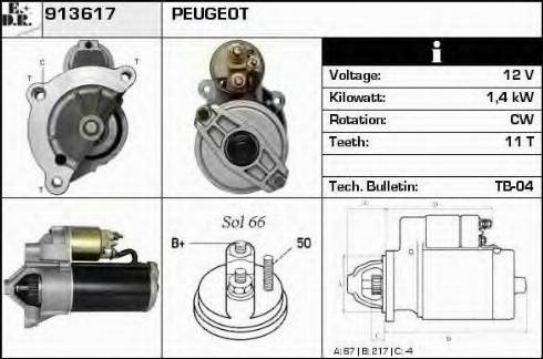 EDR 913617 - Стартер autosila-amz.com