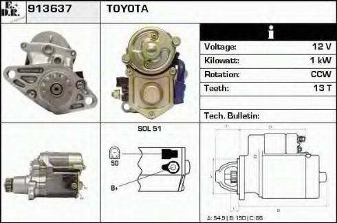 EDR 913637 - Стартер autosila-amz.com